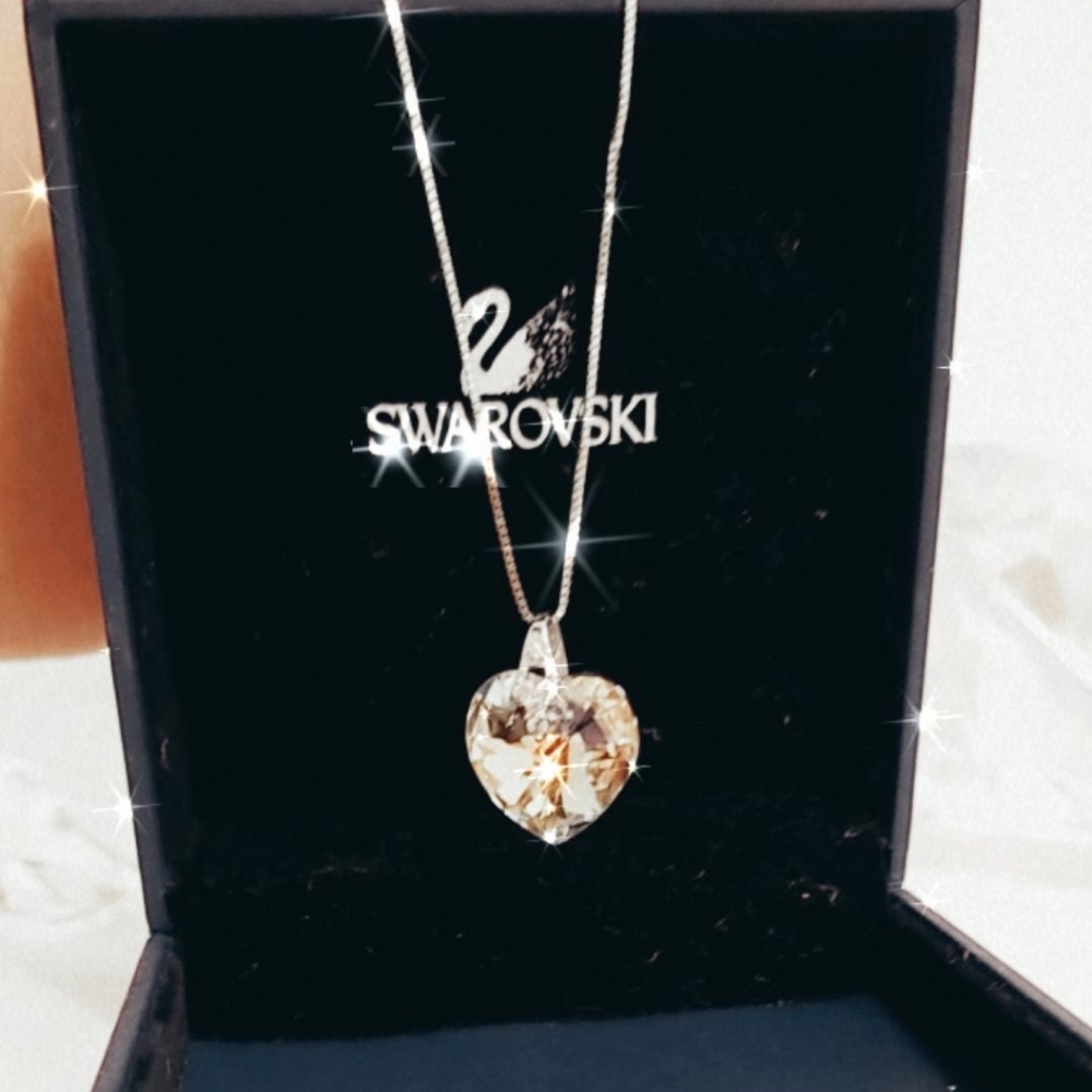 Swarovski necklace yellow heart